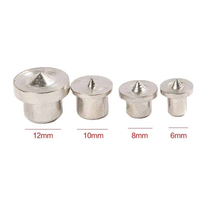 8pcs Dowel Pin Center Woodworking Alignment Tool Points Marker Drill Center, 6/8/10/12 mm Dowel Drill Center Points Pin Set
