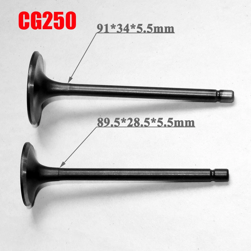 

Motorcycle Engine Valves Intake Exhaust for Honda Haojue Lifan Loncin Dayang CG250 DY250 HJ250 LIFAN250 250cc Trycycle Parts