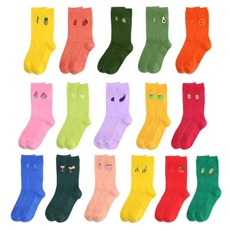 Japanese Department College Wind Banana/Cherry/Peach/Avocado/Pineapple/Blueberry/Grape/Watermelon/Apple/Strawberry Fruit Socks