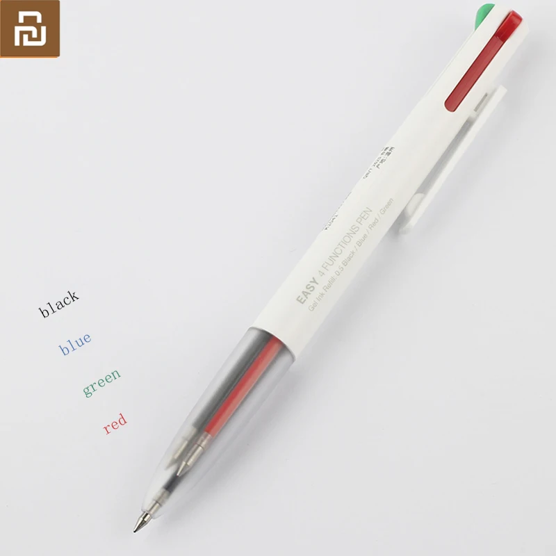 Youpin KACO EINFACH 4 In 1 Multifunktions Stifte 4 farben 0,5mm Schwarz Blau Rot Grün Refill Gel Stift Für büro Student