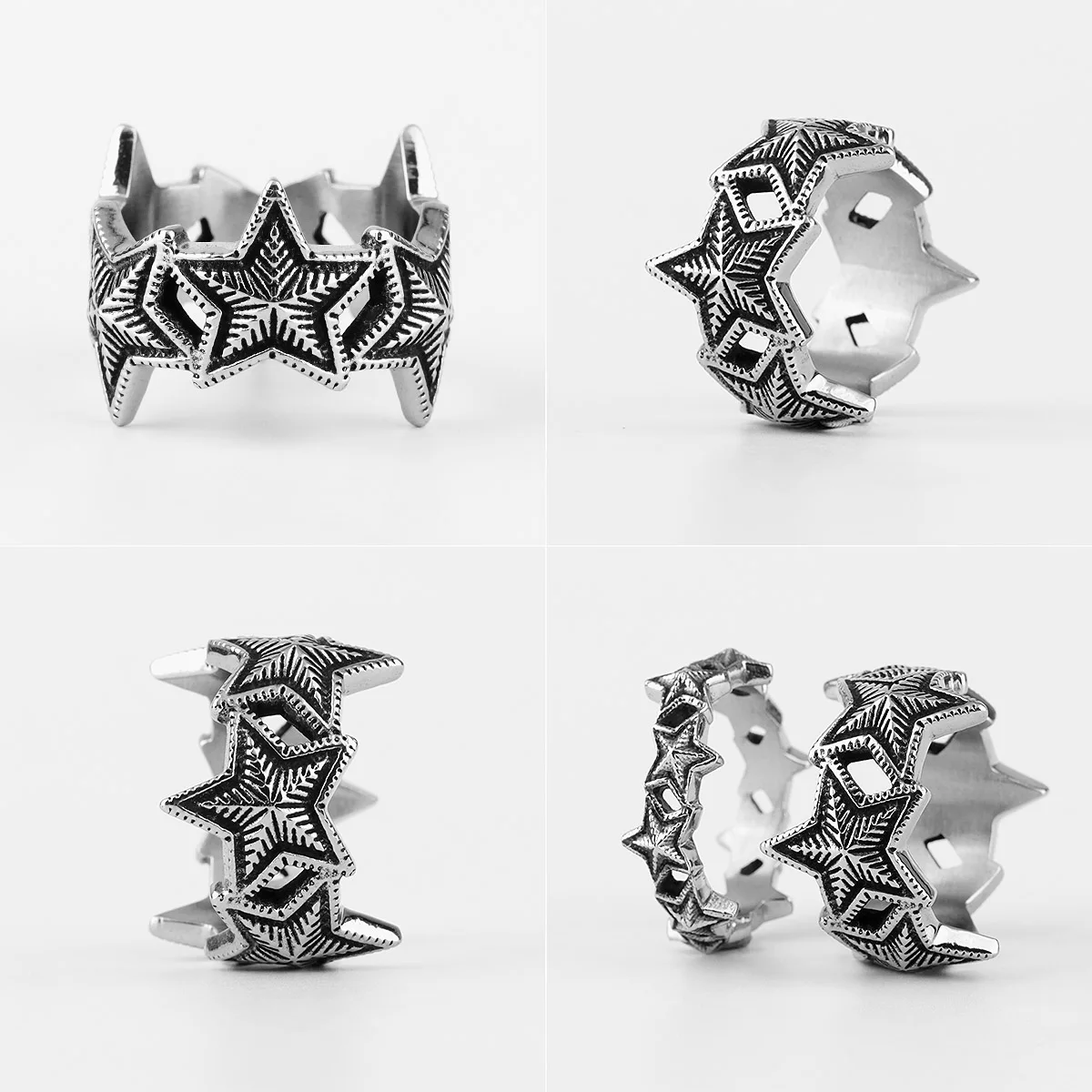 Starry Night Little Stars Stainless Steel Women Men Rings for Girl Boyfriend Lovers Couple Jewelry Creativity Gift Wholesale