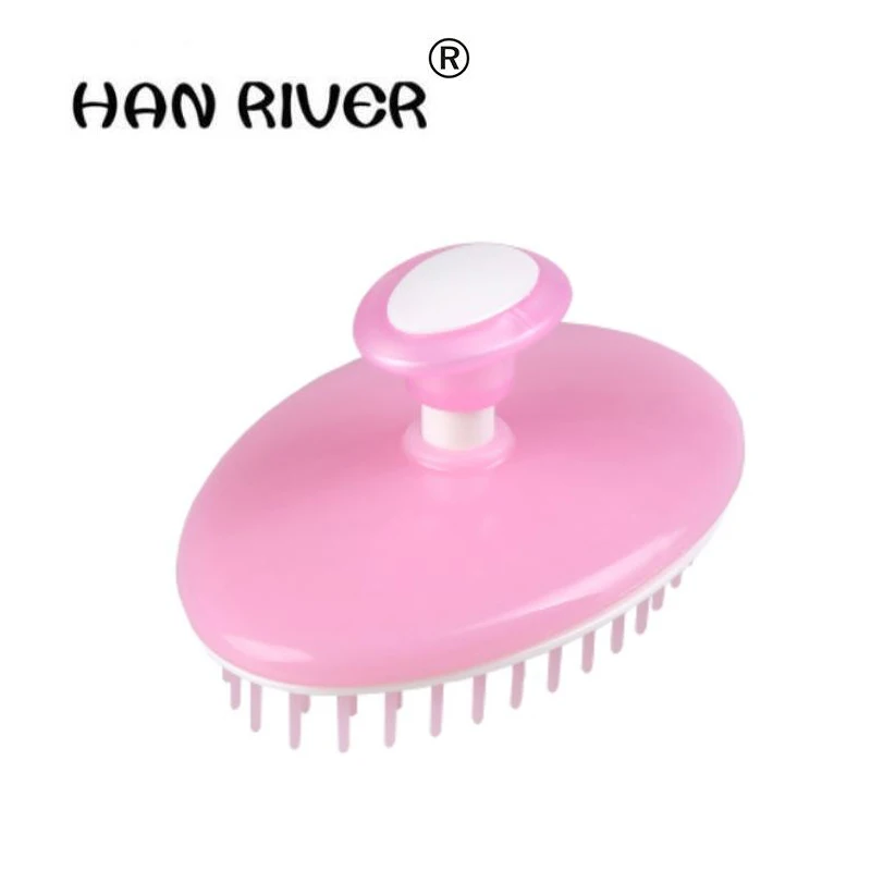 HANRIVER hot selling head massager shampoo scrub brush to clean the scalp Bath wash hair brush to wash and dress head artifact