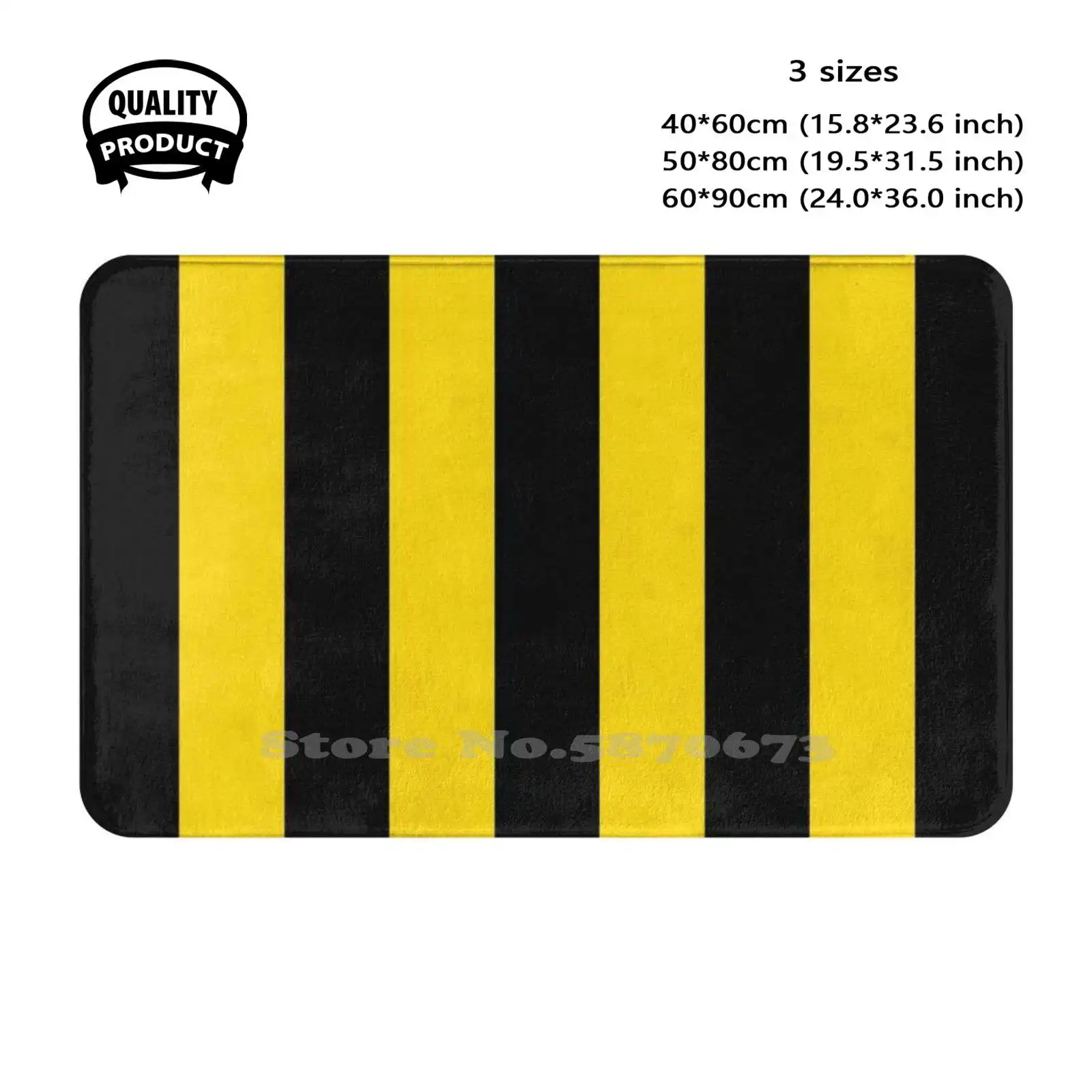 Aek Pattern Soft Cushion Home Carpet Door Mat Car Rug Athletic Union Constantinople Éonios Kitrinómavre Yellow Blacks Double