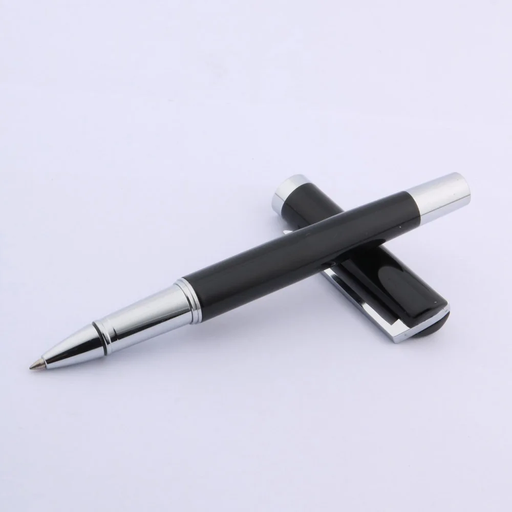 Y02 Black Matal Silver office school ornament Rollerball pen