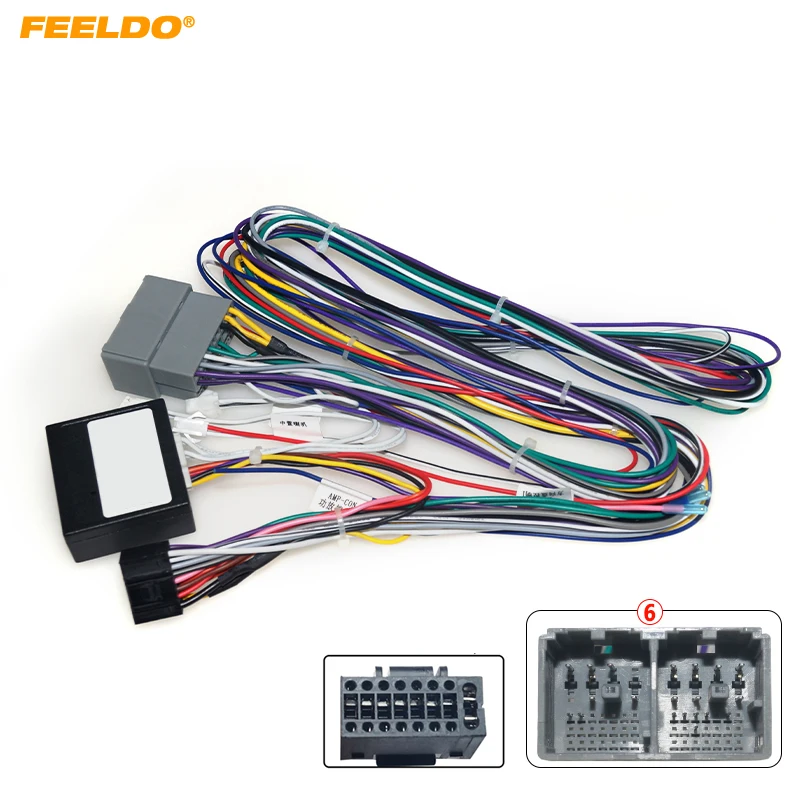 

FEELDO Car 16pin Audio Wiring Harness With Canbus Box For Chevrolet Malibu XL Equinox Stereo Installation Wire Adapter #HQ6599