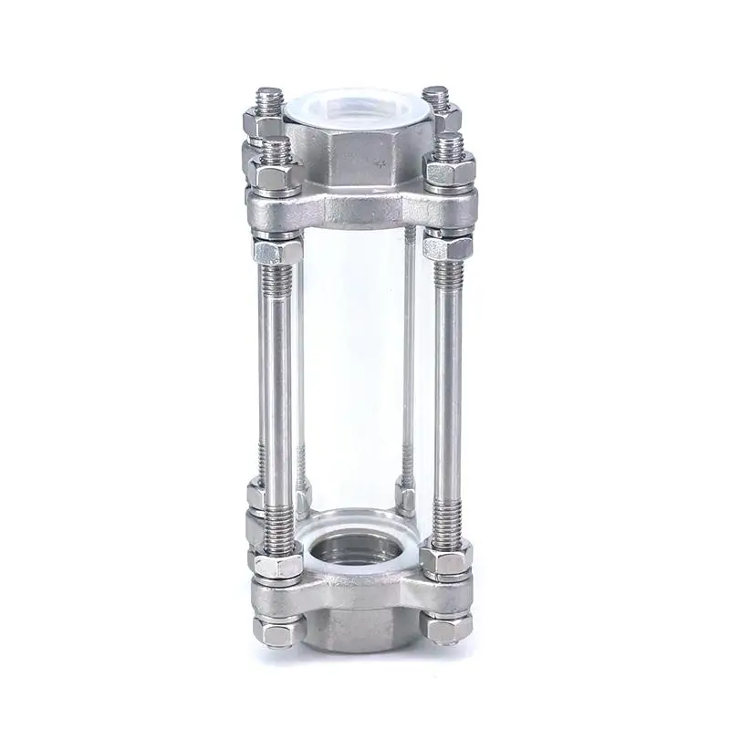 

1" NPT Female SUS304 Stainless Steel Flow Sight Glass Diopter Sealing Material Silicone 85 PSI