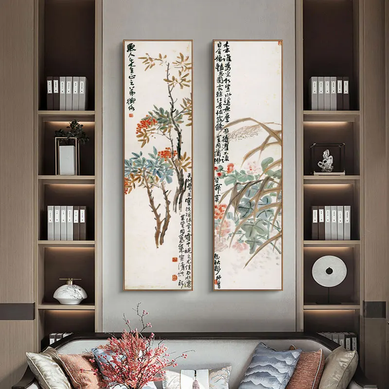 

Art Poster Living Room Decoration Background Wall Chinese Style Wall Sticker Room Bedroom Wall Layout Ancient Style02