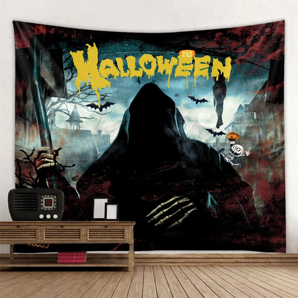 

Halloween 3D Printing Tapestrying funny Rectangular Home Decor Wall Hanging Halloween Party wall hanging style-2