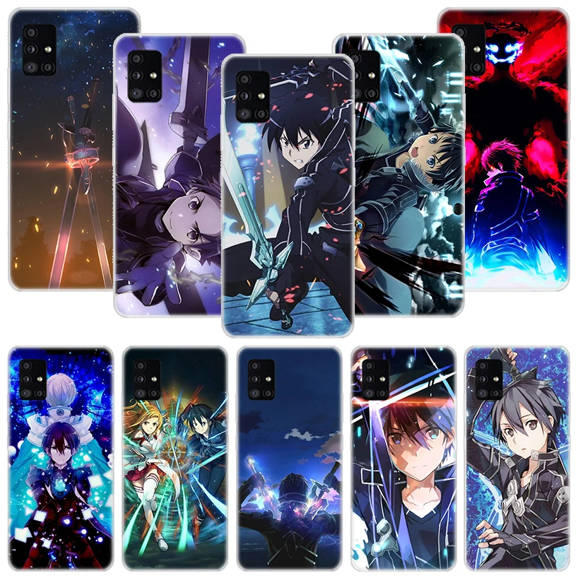 Sword Art Online Kirito Asuna Phone Case For Samsung Galaxy A51 A71 A41 A31 A21S A11 A01 A70 A50 A40 A30S A20E A20S A10S A6 A7