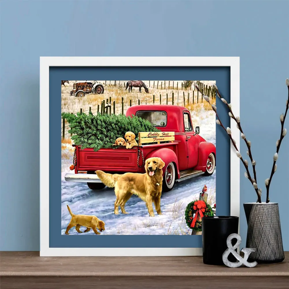 DIY 5D Diamond Painting Animal Christmas Dog Picture Full Diamond Art Mosaic Embroidery Cross Stitch Kits Home Decor navidad