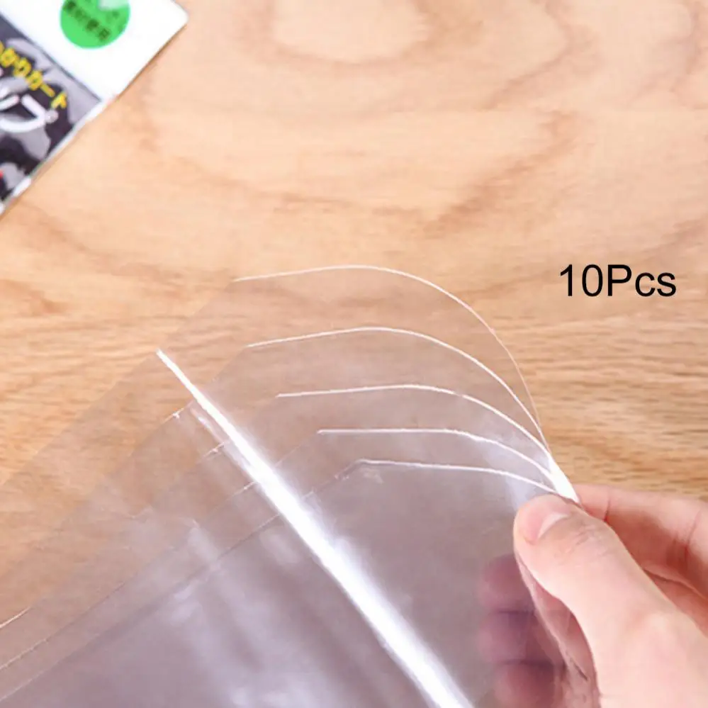 Bolsa de película transparente retráctil para Control remoto de TV, 10 piezas, 3 tamaños, funda protectora de plástico antipolvo para Control remoto de aire acondicionado