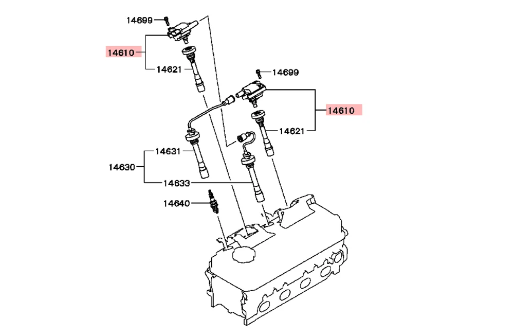 Pacchetto bobina accensione 4G94 per Mitsubishi Pajero Pinin Montero IO A 1999-2005 MD325048 MD362907