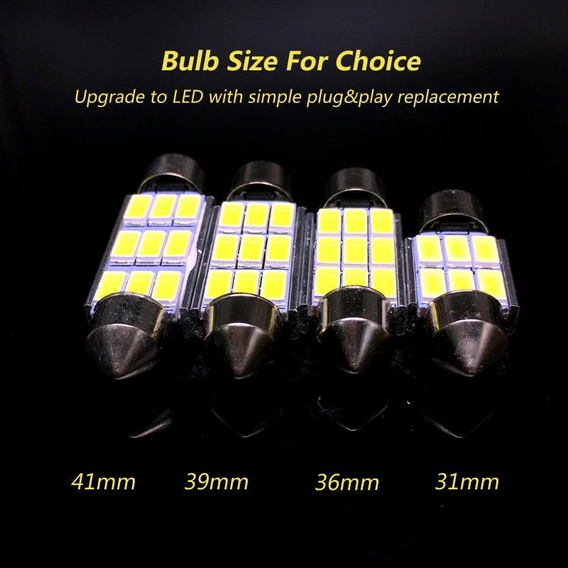 31/36/39/41mm C5W C10W Super Bright 5630 led Chip Car LED Festoon Light Canbus Error Free Interior Dome Lamp White