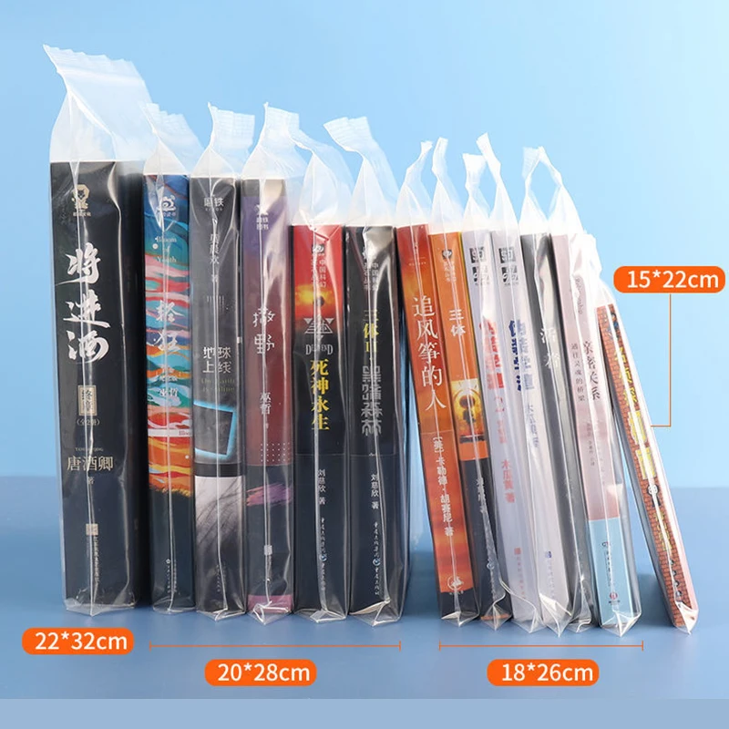 Novel Protective Bag Dustproof Moisture-proof Book Storage Sealed Cover Book Packaging Transparent Letter Book Library Bookshelf