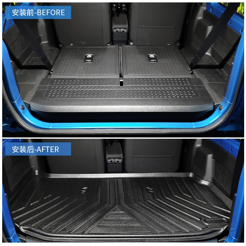 Automotive Interior All-Weather Cargo Liners Car Boot Lower Compartment TPE Trunk Frunk Mats For Jimny Suzuki 2019 2020 2021Year