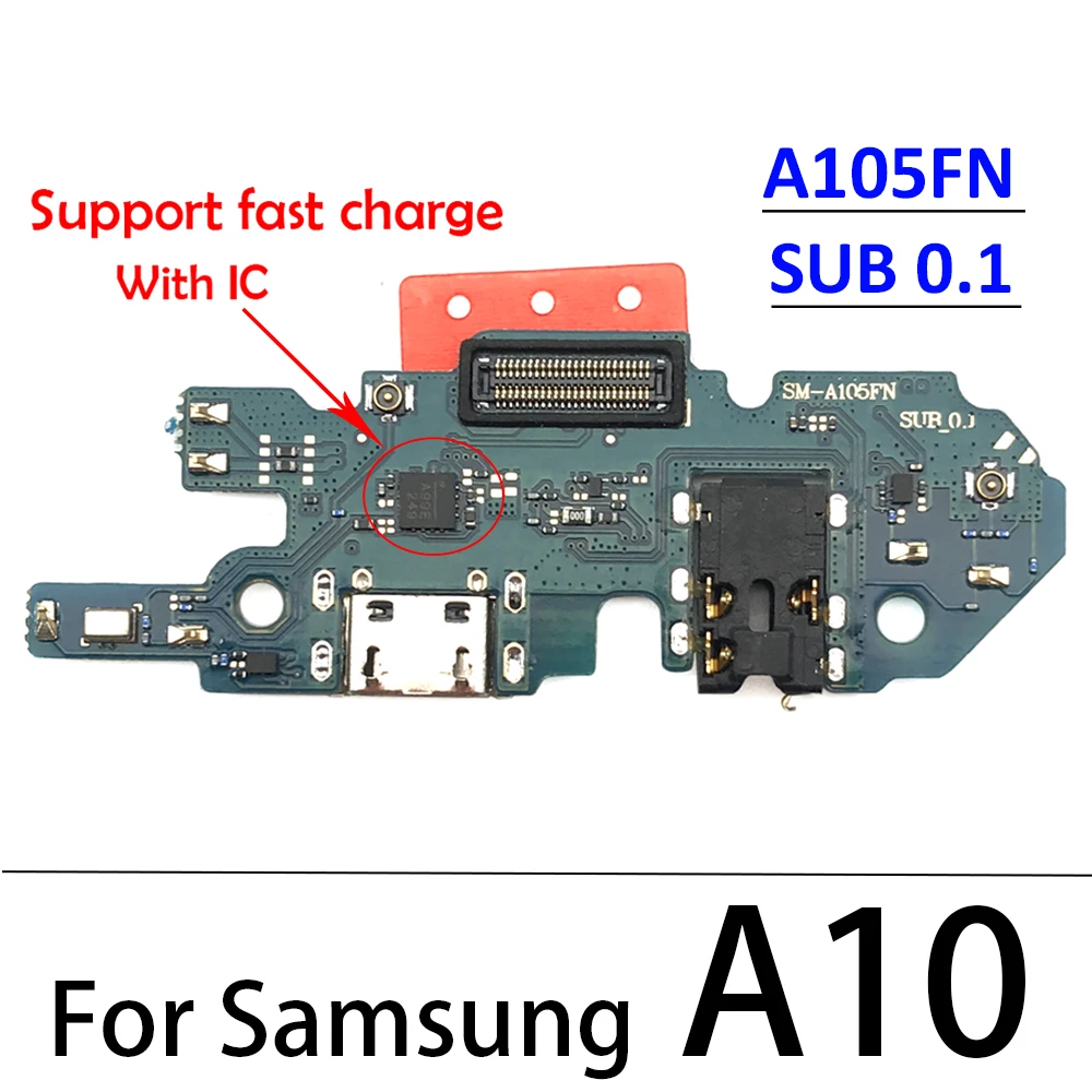 Conector de puerto de carga USB para Samsung, Cable de Micro placa de carga, nuevo, probado, A11, A21s, A01, A31, A41, A51, A71, A105FN, A12, 10