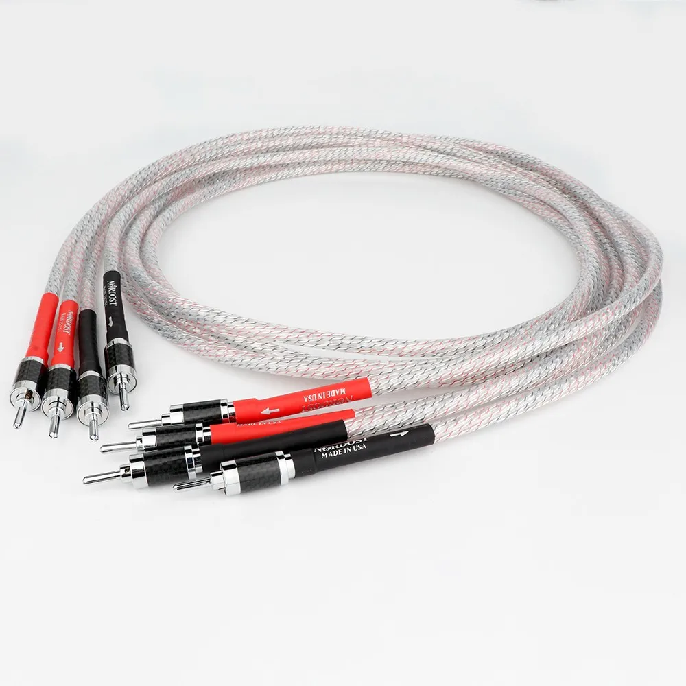 

HIFI Nordost Valhalla Audio Speaker Cable Hifi Loundspeaker Cable with High End Carbon Fiber Banana to Banana Connector Plugs