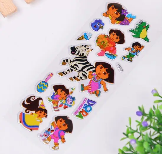 MINISO Cartoon princess Dora Bubble stickers Puffy wall stickers for children gift puffy reward rooms decoration Toys Scrapbook