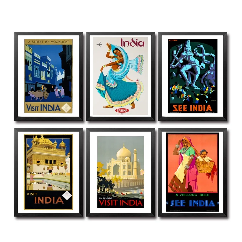 India Vintage Travel Poster