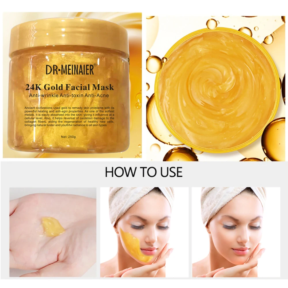 Face mask mud skin care products Korean cosmetics Face care Facial mask Cosmetics 24K gold Serum facial mask Sleep mask