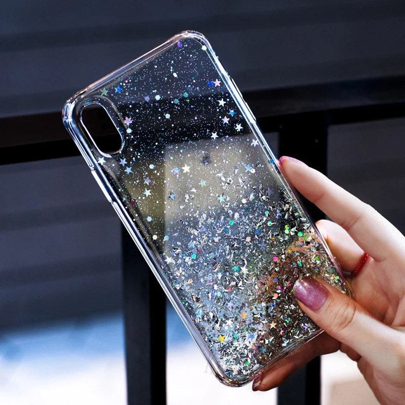 Glitter Phone Case For Xiaomi 13 12 S 12X 12T 11 11T Poco X5 C55 C3 M4 F5 M6 X4 C31 Civi 2 Pro Lite Soft Shockproof Bumper Cover