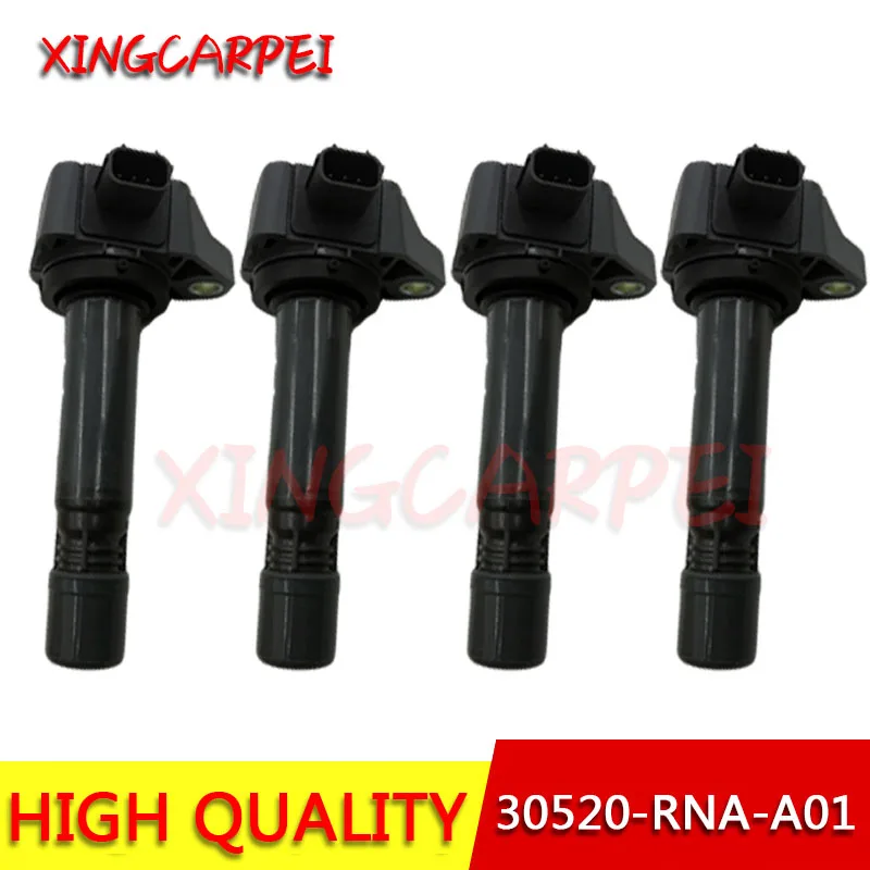 Brand New 4PCS Ignition Coil 30520-RNA-A01 30520RNAA01 For CIVIC FA1 1.8L Accord 2.0L FOR CITY CRV 2.0L 2007-2014