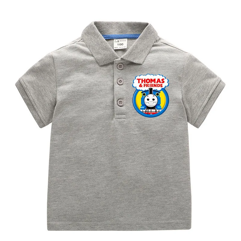 New Thomas and Friends children's lapel children's clothing summer boys POLO shirt cartoon fashion cotton clothes