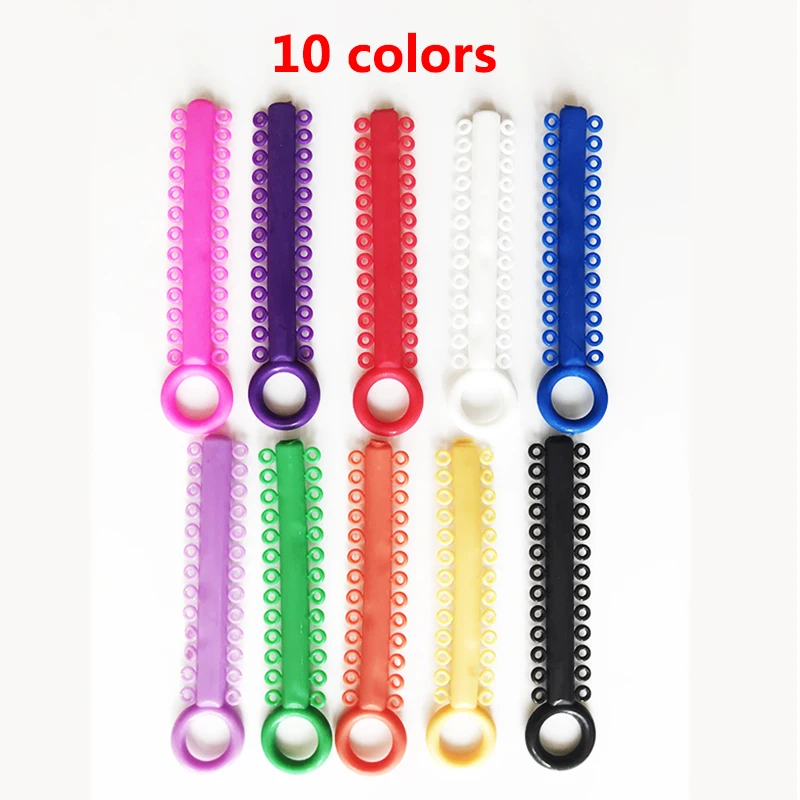 200sticks Dental Orthodontics Ligature Ties Elastic Rubber Bands Adult Mixing Color Dentist Materials