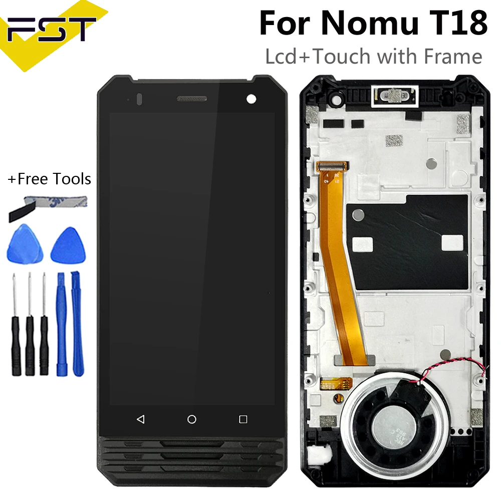 

Black 4.7''For NOMU T18 LCD Display+Touch Screen Digitizer Assembly with Frame Replacement For T18 Universal Pantalla