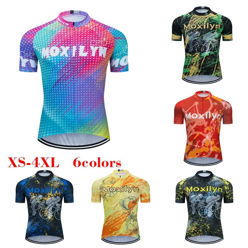 

Moxilyn 2020 New colorful Phoenix Mountain bike road bike riding bicycle Jersey men summer riding shirt short sleeve
