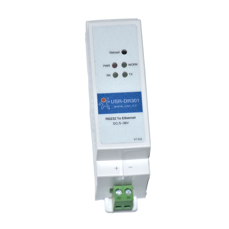 DR302 DR301 Din Rail Serial  RS485 RS232 to Ethernet TCP/IP RJ45 Server Module Ethernet Converter Modbus RTU to Modbus TCP unit