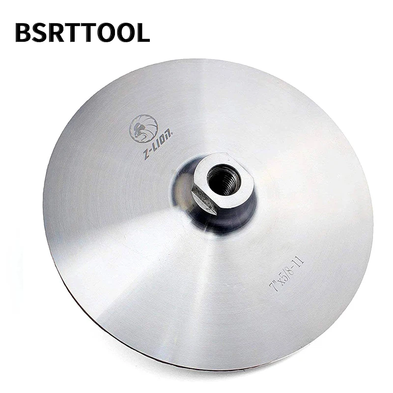 BSRTTOOL 7 Inch Aluminum Backer Pad M14 5/8-11 Thread Backing Plate Holder For Polishing Pad Angle Grinder