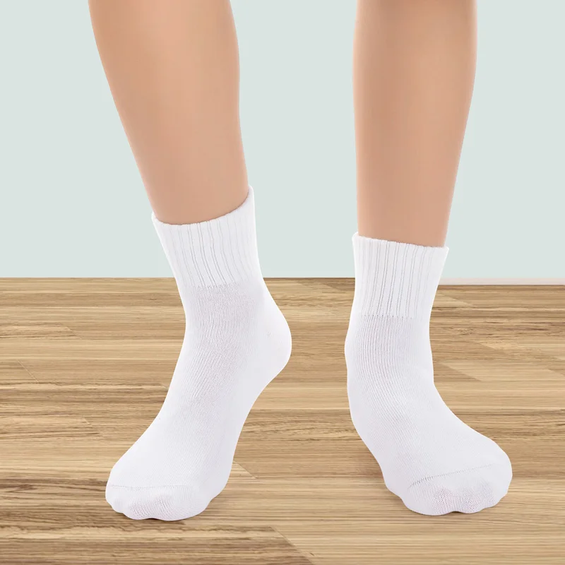 MIPP-Chaussettes antibactériennes pour étudiants, tout coton, anti-odeur, blanc pur, sports, écoliers, garçons et filles