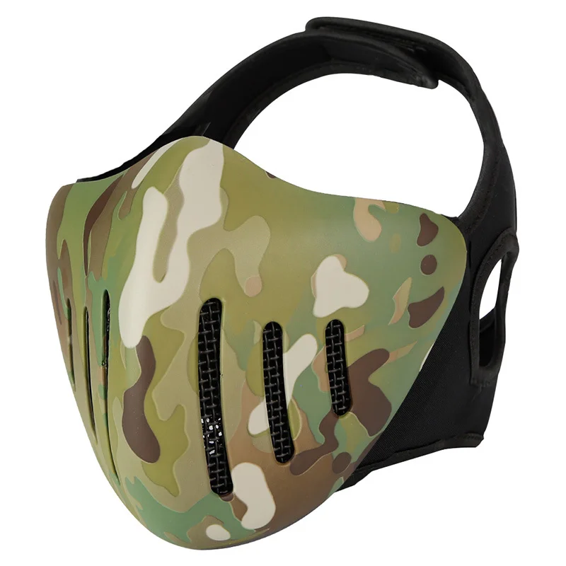 Mezza maschera Paintball tattica Airsoft combattimento militare visiera sport all\'aria aperta CS Wargame ciclismo caccia maschere protettive