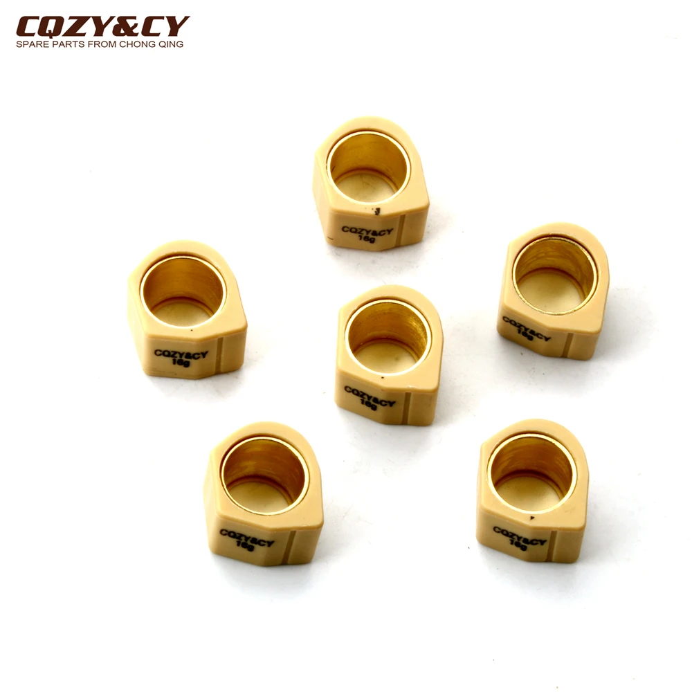 6PC Racing Quality Roller Weights 25x20mm 16grams For Kymco X Citing i ABS 400cc 2013-2015 Scooter