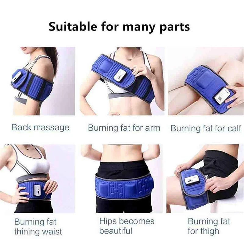 Electric Abdominal Stimulator Body Vibrating Slimming Belt Belly Muscle Waist Trainer Massager X5 Times Weight Loss Fat Burning