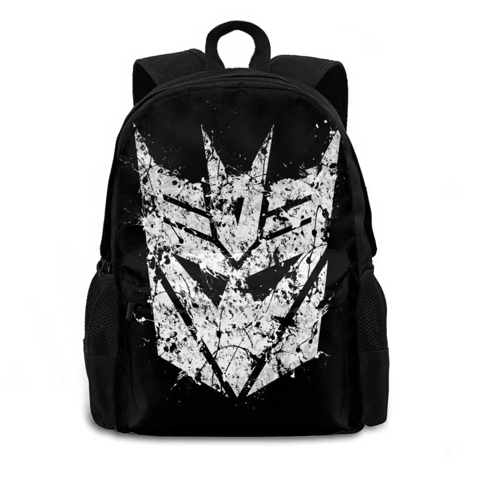 - Decepticon School Bags For Teenage Girls Laptop Travel Bags Decipticon Autobot Logo Splat Splatter White Black Symbol Tv