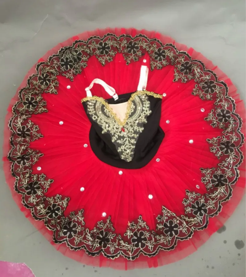 Rosso Balletto Tutu del Vestito Dal Bambino Adulti Lago Dei Cigni Balletto di Danza Costumi Abbigliamento Professionale Delle Ragazze Tutu Vestito Da Ballo Vestito Delle Donne