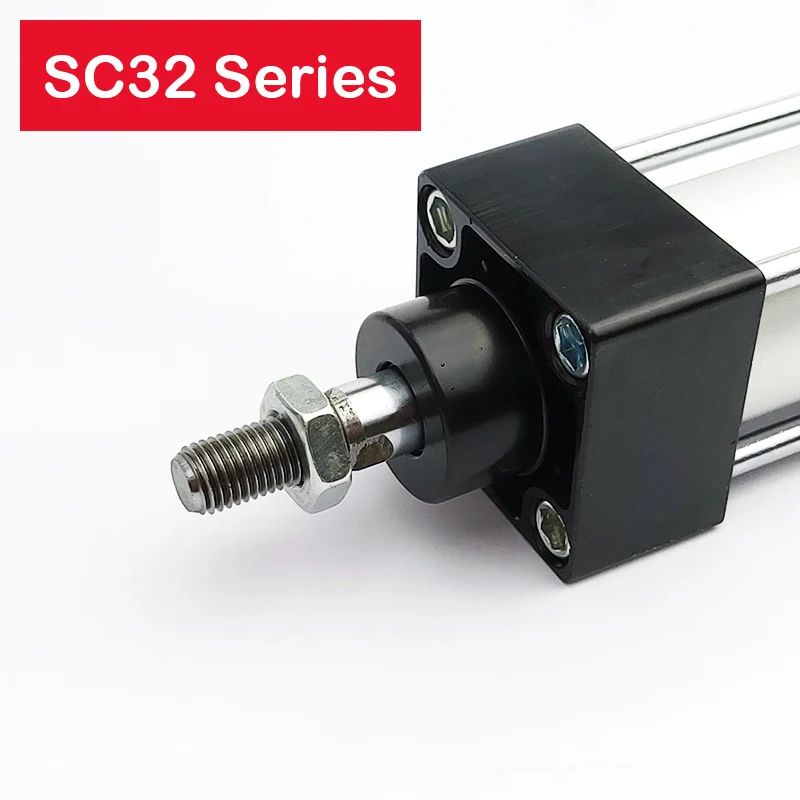 SC32 Series Pneumatic Cylinder Bore 32mm Stroke 25-1000 Double Acting Aluminum SC Air Cylinders image 5