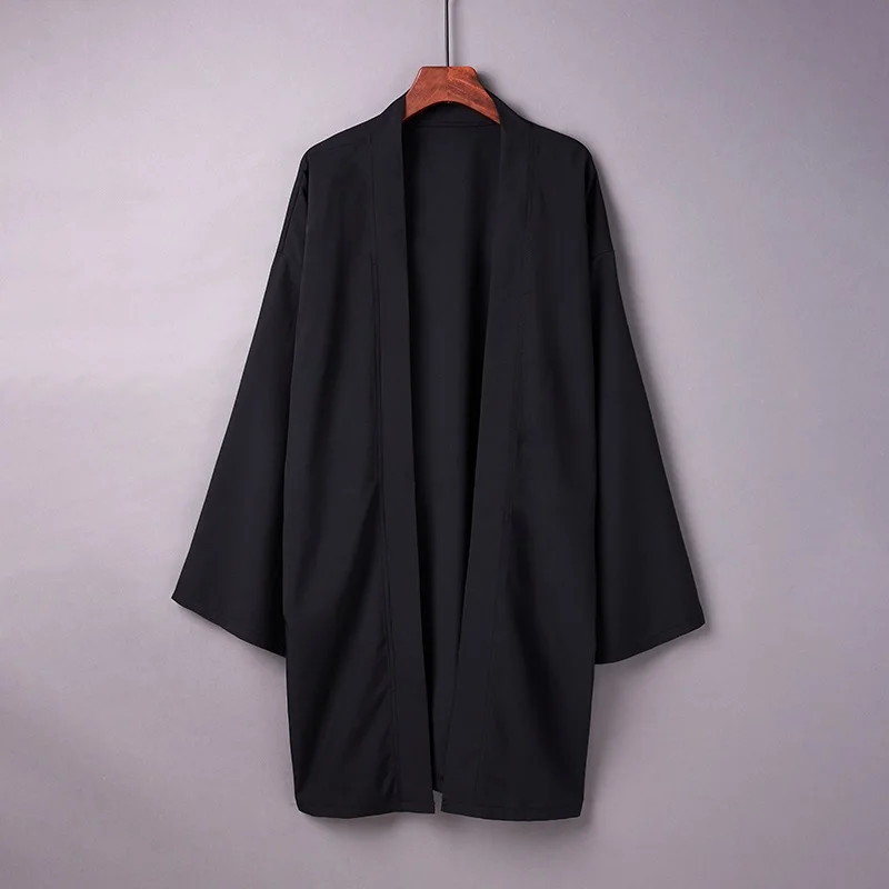 2023 Fashion Summer Plain Color Coat Japanese Kimono Cardigan Kimono Haori For Woman Man Loose Thin Outer Garment V2096