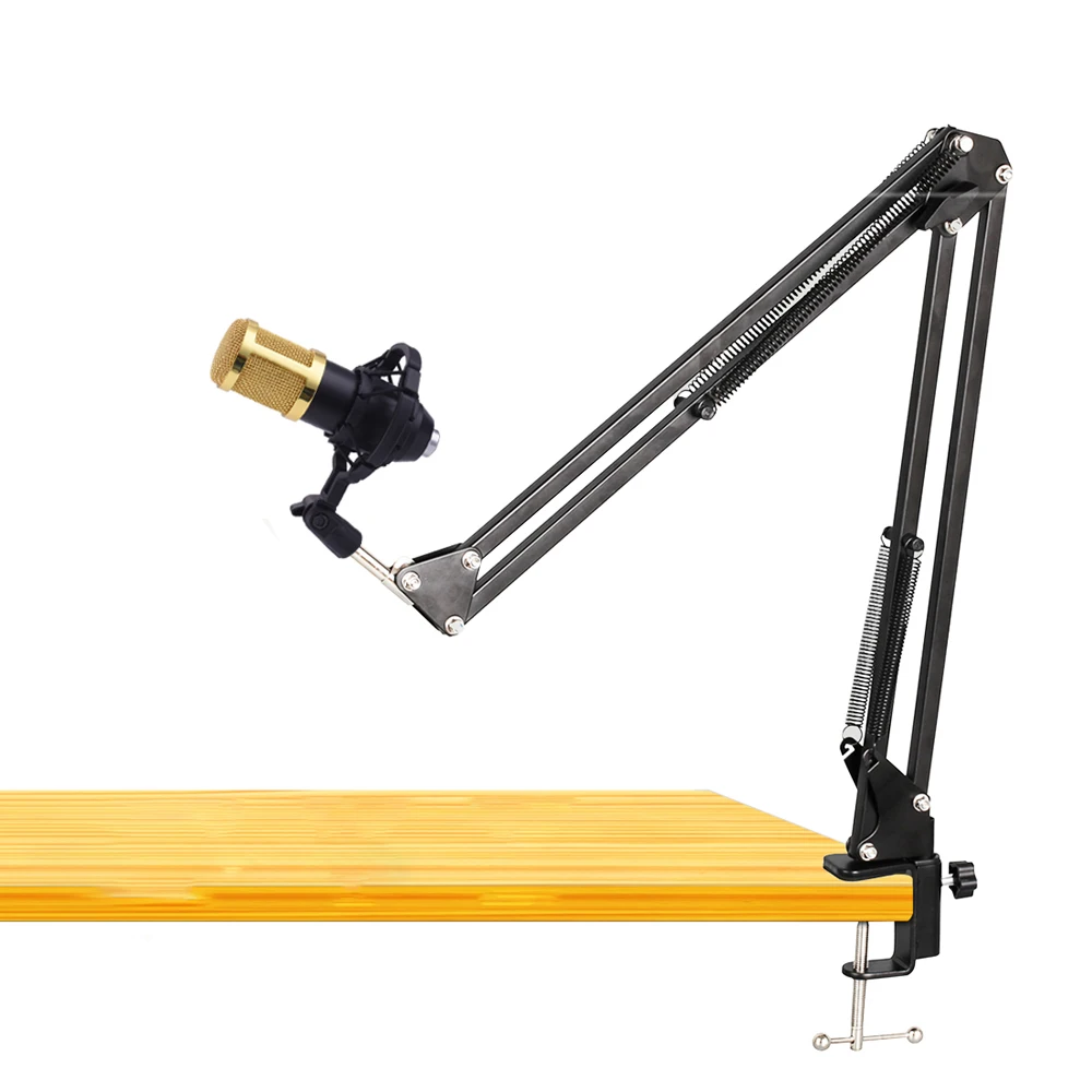 Профессиональный конденсаторный микрофон BM800 для компьютера, кардиоидный аудиостудийный микрофон для записи вокала, КТВ, караоке + подставка для микрофона