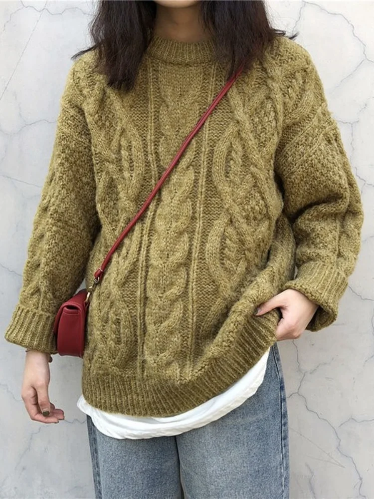 2021 New Autumn Winter Women Sweater Knitted Pullovers Casual Female Pull Female Sweater