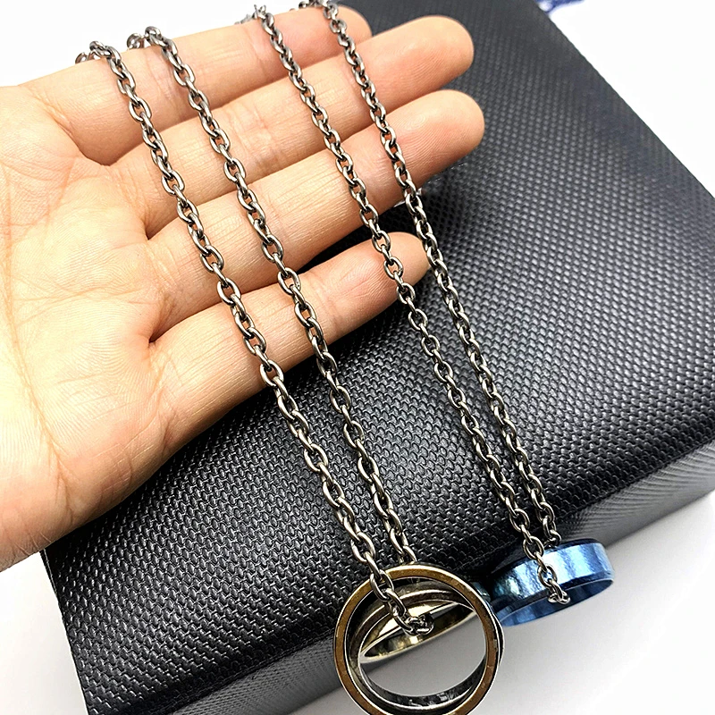 3.5MM Pure Titanium Round O Chain Necklace for Men & Women Welded links chains Necklecs Never Tarnish