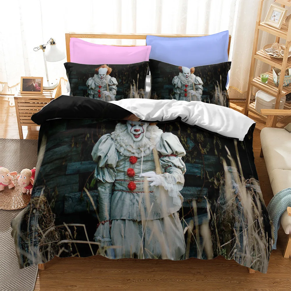 IT 2 Bedding Set Clown Duvet Cover Sets Comforter Bed Linen Twin Queen King Single Size Dropshipping Horror Moive