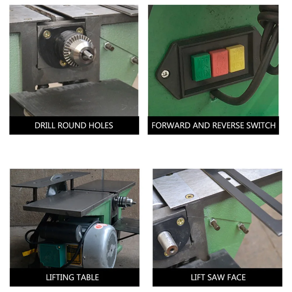 木工用木材切断機,1.3kw,多機能デスクトップ植栽ドリル,トリプルドリル,バッキングエレクトリックプレーナー