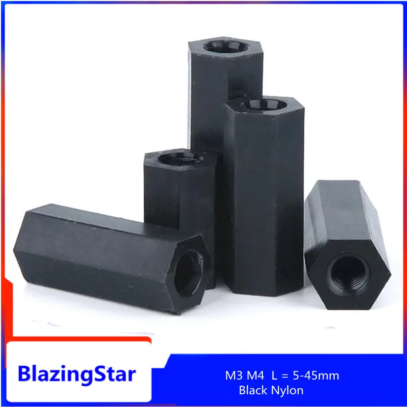 

20/50 шт., Уплотнители для болтов M3 M4, двусторонние, из нейлона, L = 5-45 мм