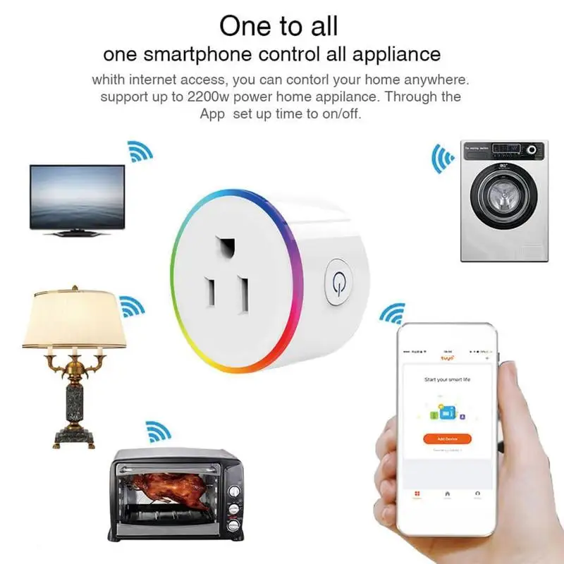 RGB Smart WiFi UNS Stecker Fernbedienung Schalter Steckdose 2G/3G/4G Timer Steckdose Schalter power Remote Buchse für Amazon Alexa/Google Hause