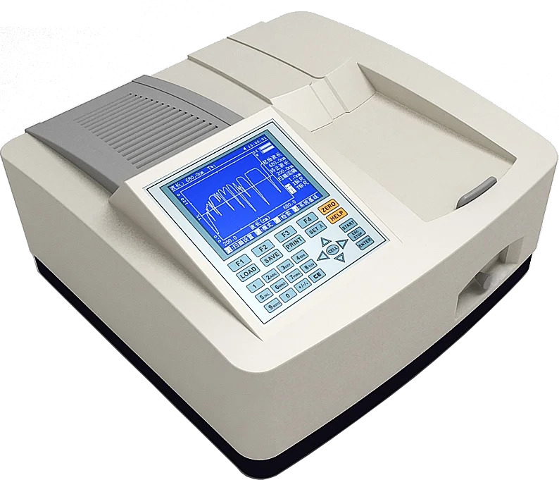 Double beam uv vis Spectrophotometer with big LCD screen supporting set curve