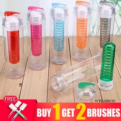 My Water Plastics Bottle Girls Cute 900ml Travel Outdoor Creative Fruit Infusing Infuser Lemon Juice Sport Gourd Drink Bottles