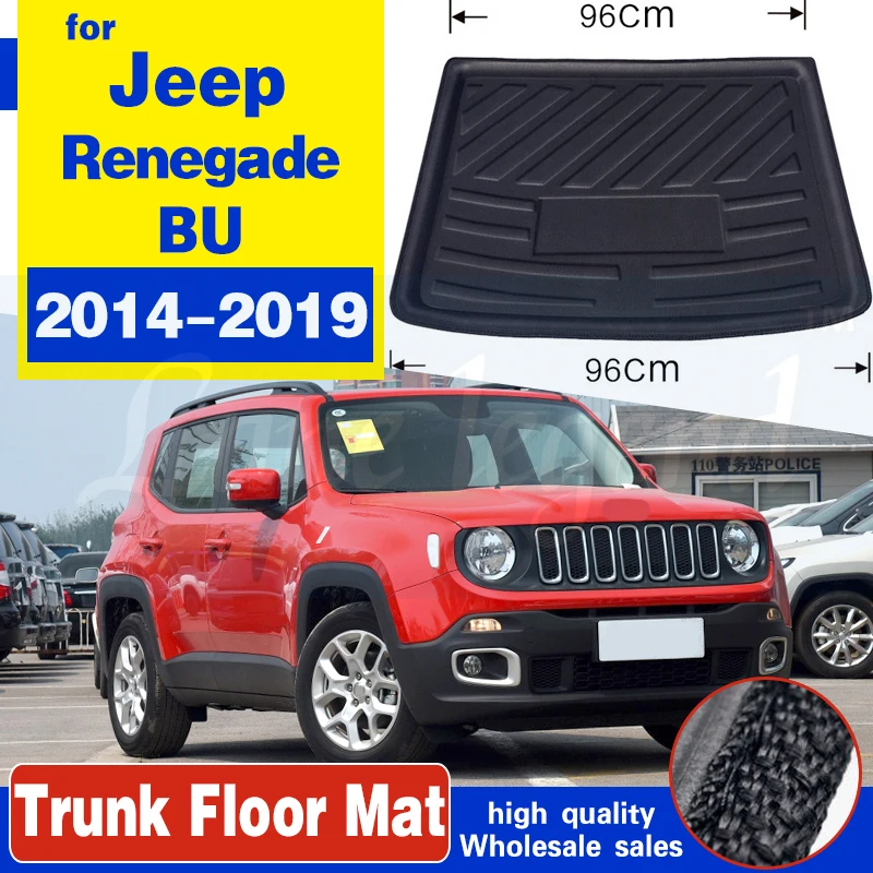 

For Jeep Renegade BU Tailored 2014 2015 2016 2017 2018 2019 Rear Trunk Boot Liner Cargo Mat Luggage Tray Floor Carpet Protector